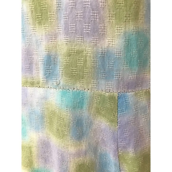 60s Vintage Pastel Splotch Day Dress A Line Floral - Picture 10 of 10